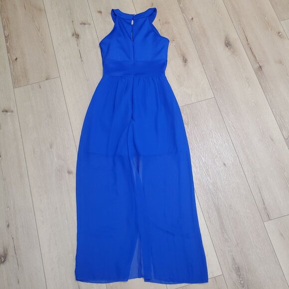 Sweet Storm Womens Dress Size S Romper Blue Sheer Mesh Panel Dance Prom Formal - Picture 4 of 16